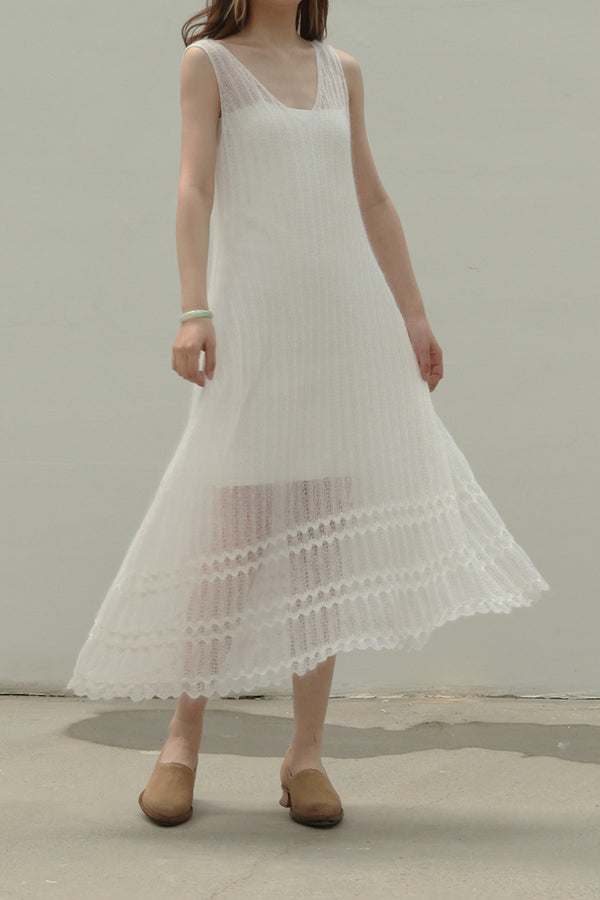 SWAYING/KNIT SW211LS20 Mohair Vest Long Skirt (Two Piece Set)